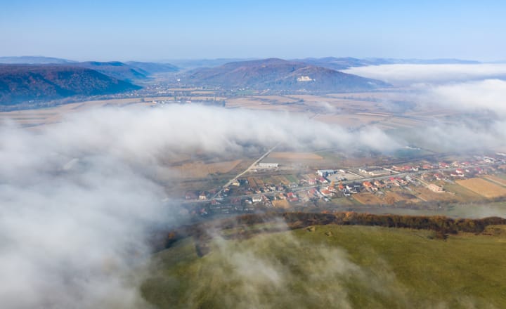 la vista área de una zona con emisiones