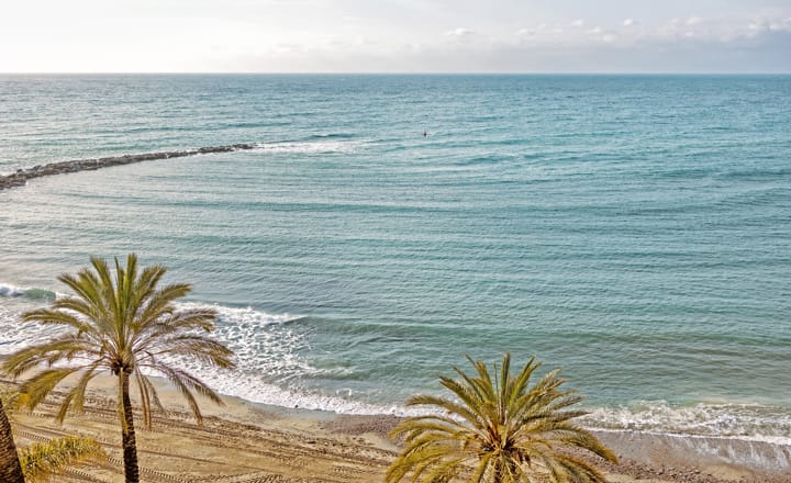 playa de Marbella en invierno